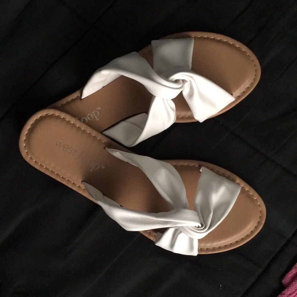 White sandals
